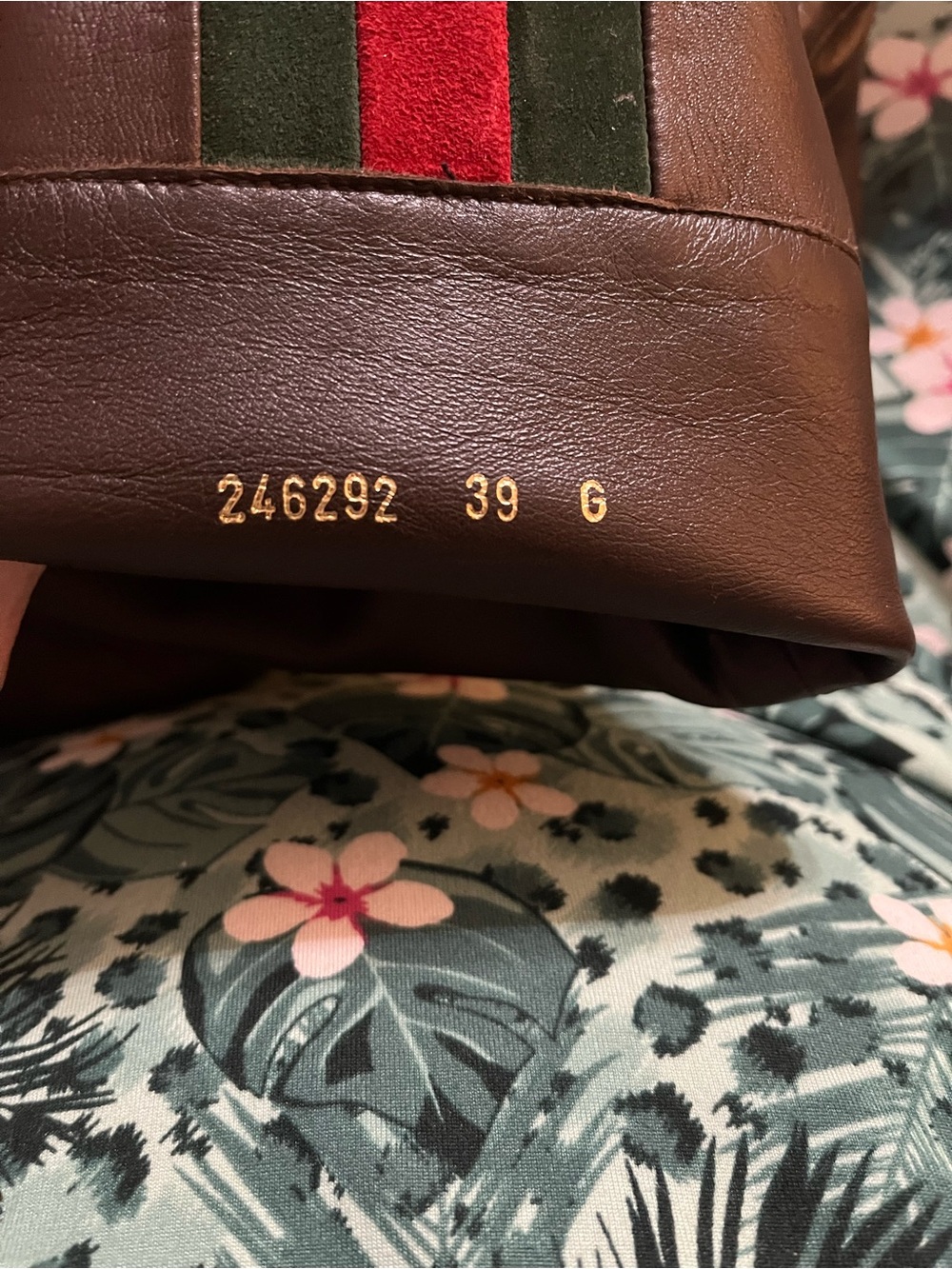 Gucci Brown Leather Boots with Red and Green Stripe - Picture 3 of 4